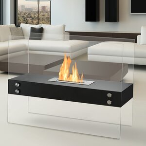 Vitrum H Freestanding Ventless Ethanol Fireplace