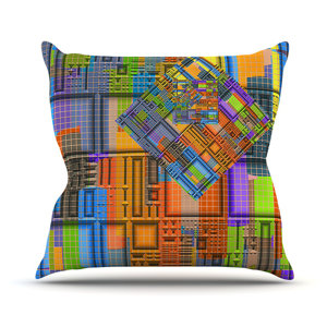 Tile Rep by Michael Sussna Abstract Throw Pillow