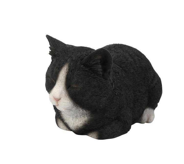 sleeping cat statue