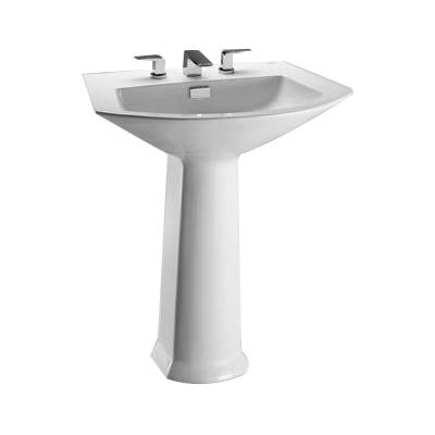 Toto Soiree Vitreous China 26 Pedestal Bathroom Sink With Overflow Soiree Vitreous China 26 Pedestal Bathroom Sink With Overflow