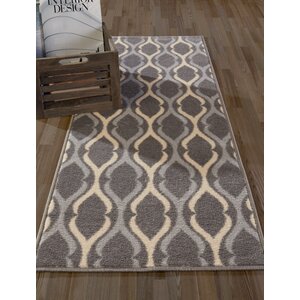 Anne Moroccan Trellis Gray Area Rug