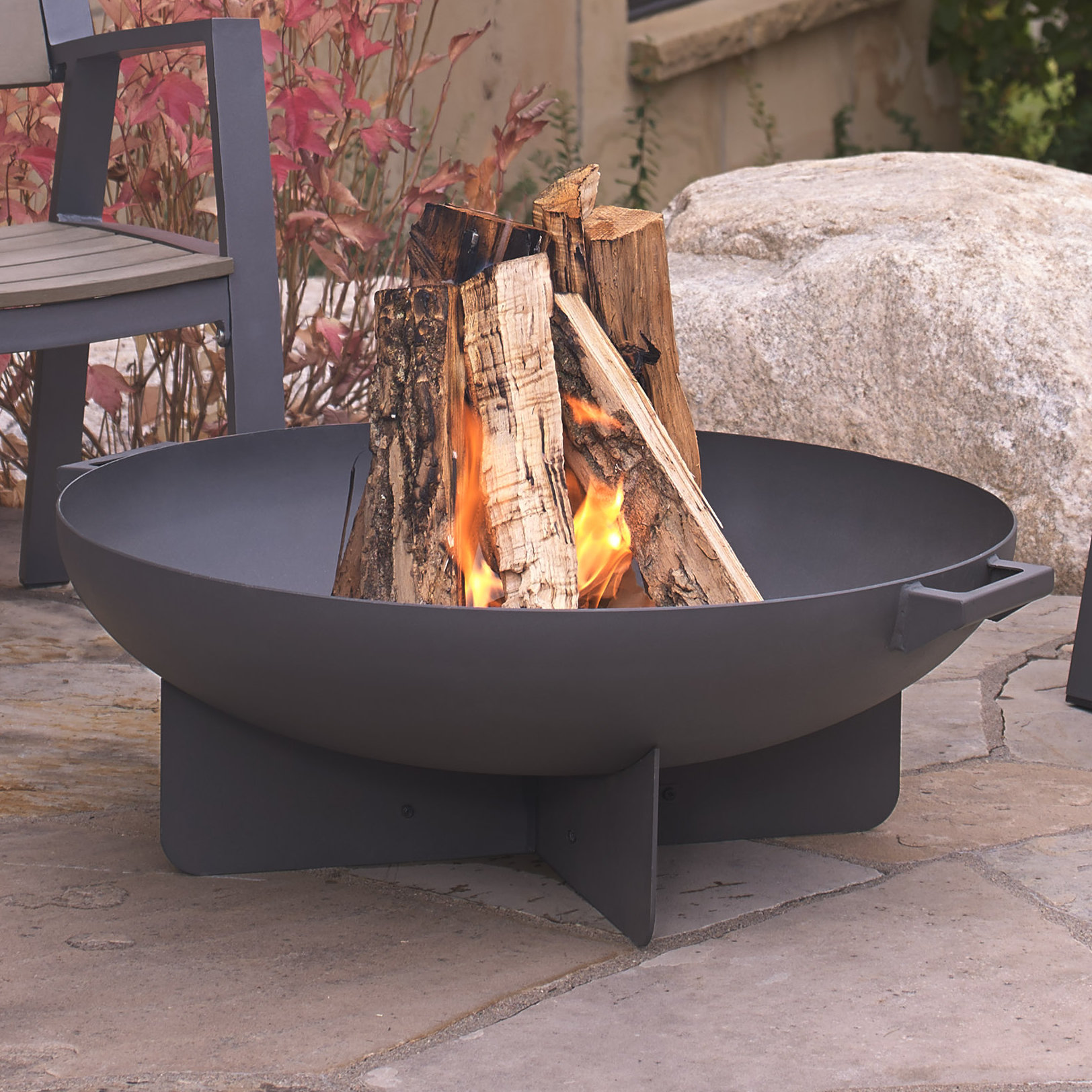 Real Flame Anson Steel Wood Burning Fire Pit Reviews Wayfair Anson Steel Wood Burning Fire Pit