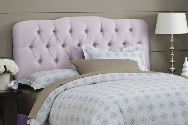 Willa Arlo Interiors Davina Tufted Shantung Arch Upholstered Davina Tufted Shantung Arch Upholstered Headboard