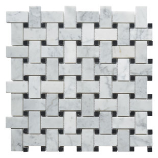 Basketweave Tile You Ll Love Wayfair Carrara Basketweave 1 X 2 Marble Mosaic Tile In White