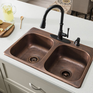 Copper Drop In Kitchen Sinks You Ll Love Wayfair Copper Drop In Kitchen Sinks