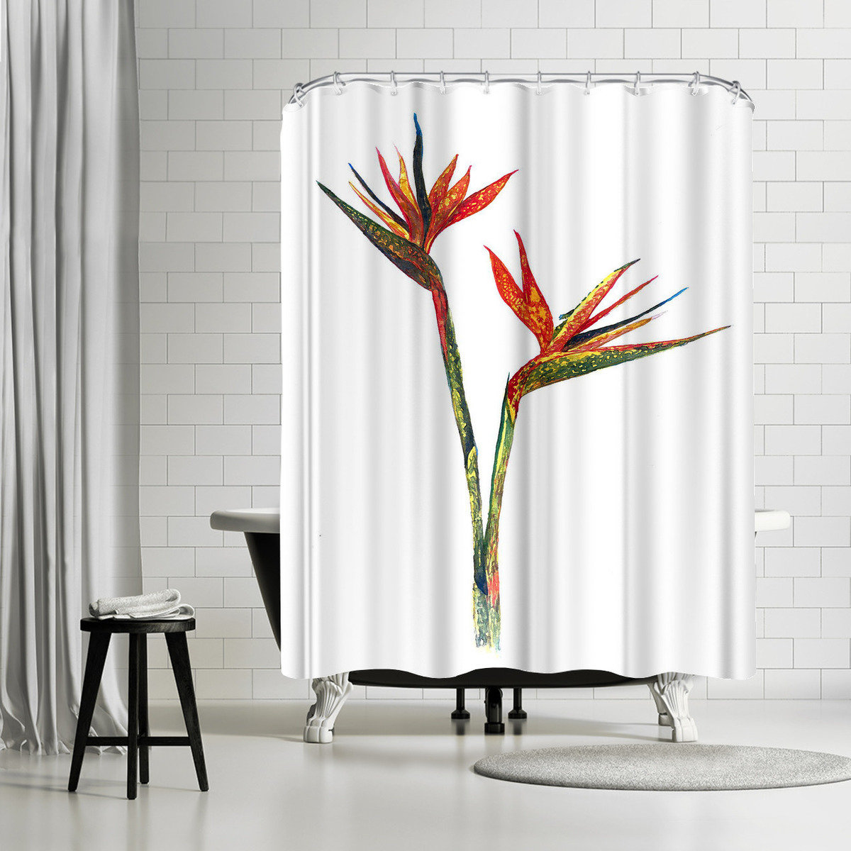 East Urban Home T J Heiser Bird Of Paradise Single Shower Curtain