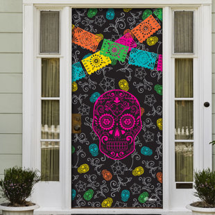 Front Door Hanging Decorations Wayfair Day Of The Dead Front Door Mural
