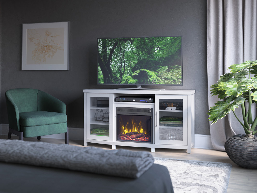 Mercury Row Whitt 54" TV Stand with Fireplace & Reviews Wayfair