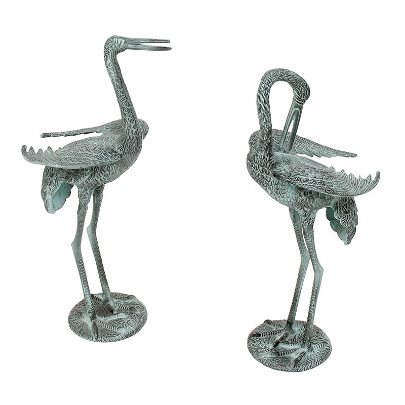 resin crane statues