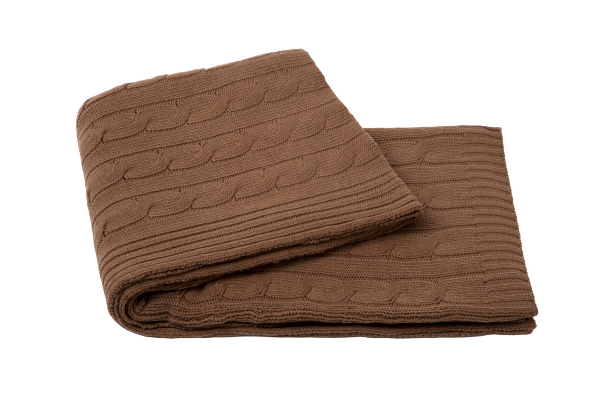 Cashmere Collection Cable Knit Cashmere Blend Throw & Reviews Wayfair