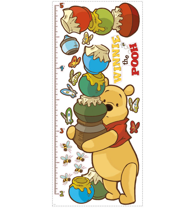 wallhogs disney pooh growth chart wall decal | wayfair