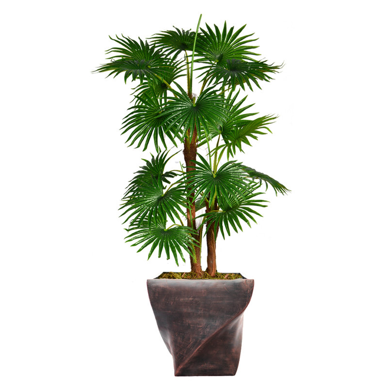 17 Stories Artificial Indoor Outdoor Décor Floor Palm Tree In Artificial Indoor Outdoor Décor Floor Palm Tree In Planter