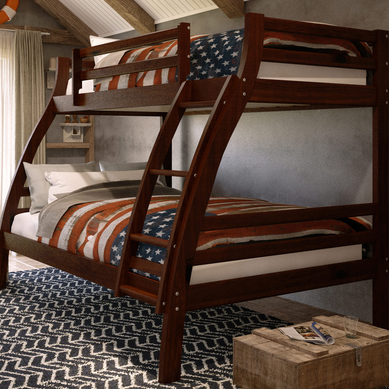 Harriet Bee Durrell Twin Over Full Bunk Bed With Ladder Reviews Harriet Bee Durrell Twin Over Full Bunk Bed With Ladder Reviews Wayfair