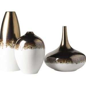 3 Piece Ceramic Table Vase Set