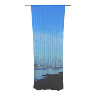 Beach Coastal Curtains Wayfair Robin Inson Beach Hair Coastal Decorative Nautical Sheer Rod Pocket Curtain Panels Set Of 2