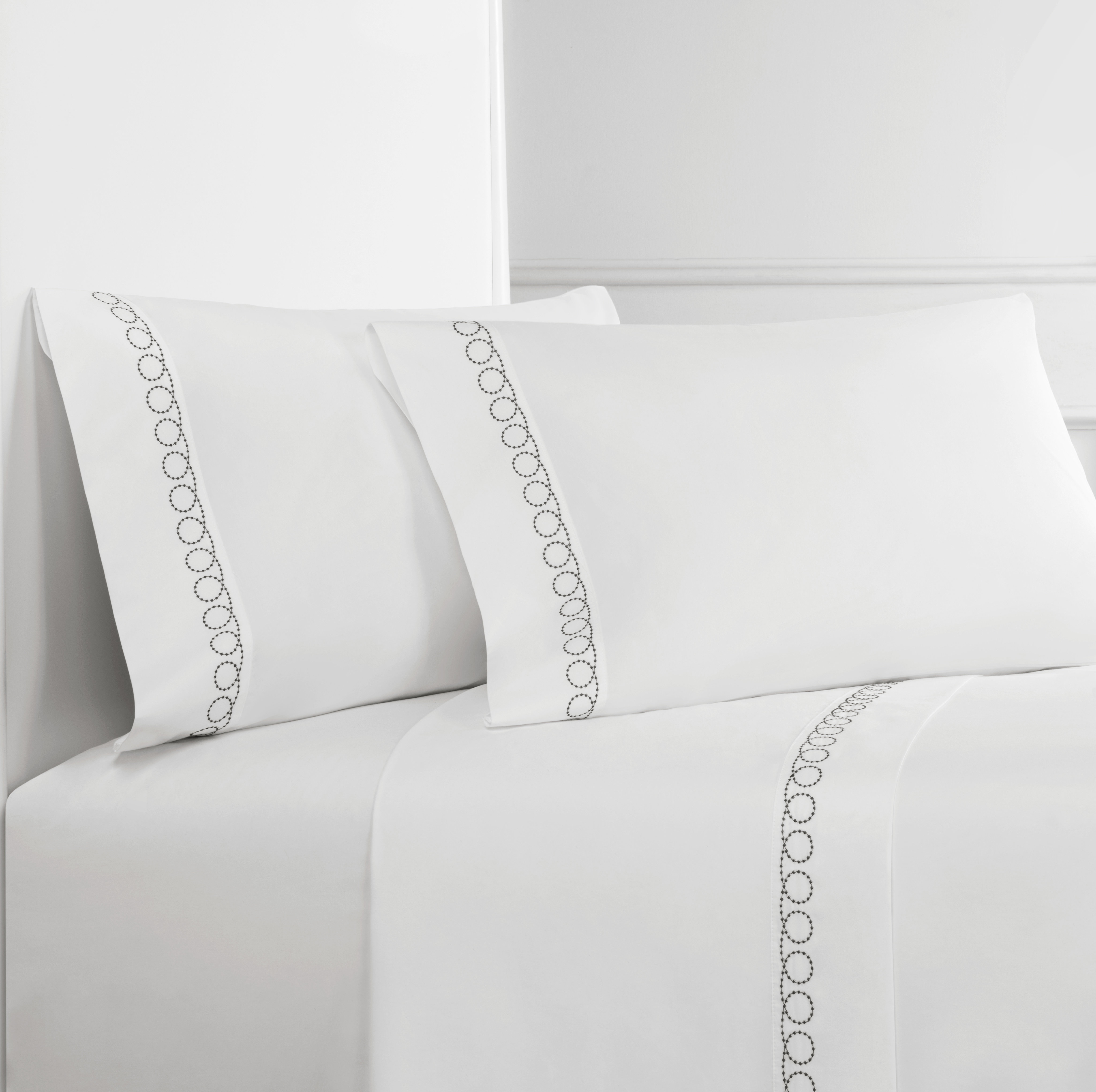 Melange Home Loops 300 Thread Count Percale Sheet Set Reviews Melange Home Loops 300 Thread Count Percale Sheet Set Reviews Wayfair