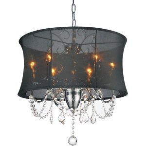 6-Light Shaded Chandelier