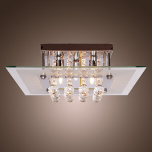 Ceiling Flush Lights Wayfair Co Uk Homcom 5 Light Semi Flush Mount