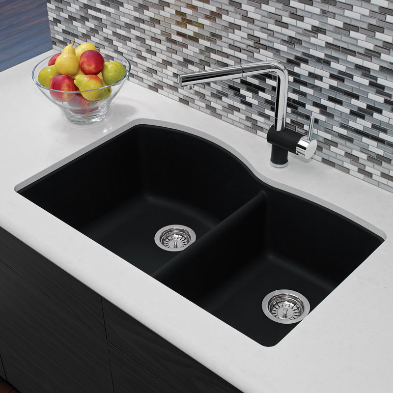Blanco Diamond Silgranit® 32" L x 21" W Double Basin ...