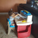 step2 art master desk includes a sturdy 11 inch stool