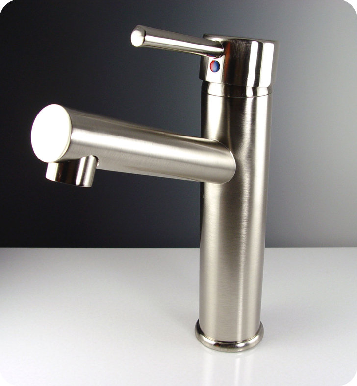 Fresca Savio Single Hole Mount Bathroom Faucet In Brushed Nickel Savio Single Hole Mount Bathroom Faucet In Brushed Nickel