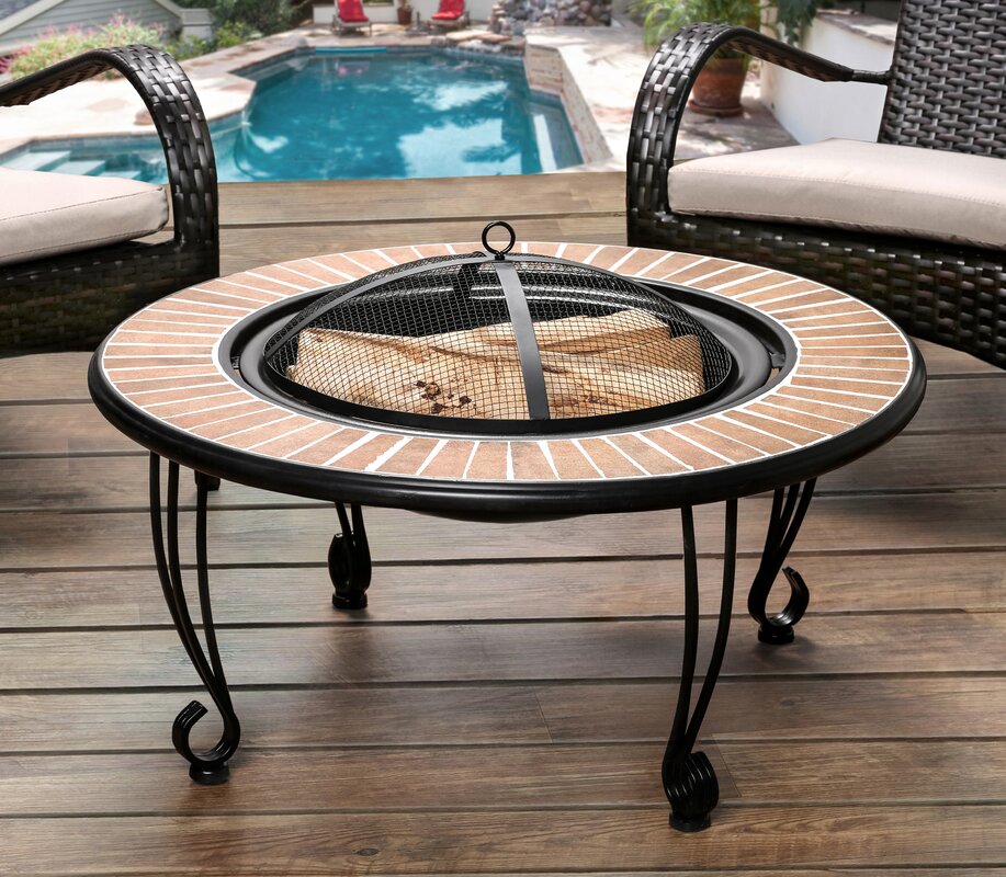 Hokku Designs Charren Cast Iron Charcoal Fire Pit Table & Reviews | Wayfair