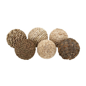 Searmont Decorative Dried Plant Ball 6 Piece Sculpture Set