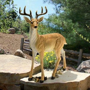 Woodland Buck Deer Statue