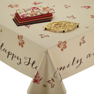 Tablecloths Farrah Leaves Print Tablecloth
