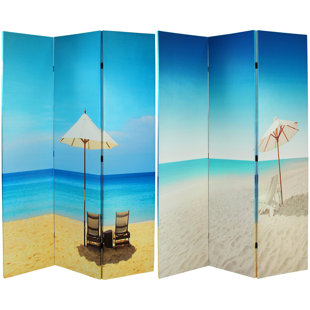 Beach Room Dividers You Ll Love Wayfair Gianluca Beach Canvas 3 Panel Room Divider