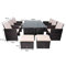 10 Seater Dining Set with Upholstery Cushions