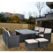10 Seater Dining Set with Upholstery Cushions