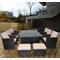 10 Seater Dining Set with Upholstery Cushions