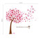 Pink Tree and 3D Pink Butterflies Art Wall Sticker
