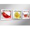 Fruits Ice Cubes 3 Piece Graphic Art Wrapped on Canvas Set