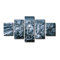 New York Skyline 5 Piece Photographic Print Wrapped on Canvas Set