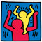 'Untitled 1987' by Haring Graphic Print Poster