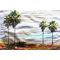 'Gold S and G Palm' Graphic Art Wrapped on Canvas