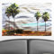 'Gold S and G Palm' Graphic Art Wrapped on Canvas