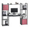 Office Computer Desk with Shelving Unit