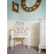 Louis Round Back Floral Carver Dining Chair