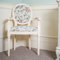 Louis Round Back Floral Carver Dining Chair