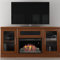 Transitional 70" TV Stand with Electric Fireplace