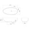 Teardrop 169cm x 82cm Freestanding Soaking Bathtub