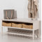 Country Farmhouse Storage Hallway Bench