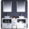 Torino 72" Double Modern Bathroom Vanity Set with Mirror