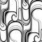 Risky Business Curves Ahead 27' x 27" Abstract Foiled Wallpaper Roll