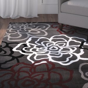 Sharen Red/Gray Area Rug