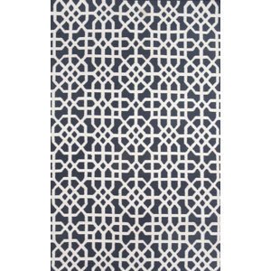 Tile Indigo/Cream Indoor/Outdoor Hand Woven Area Rug