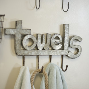 Pool Towel Rack Wayfair Metal Wall Mounted Towel Rack